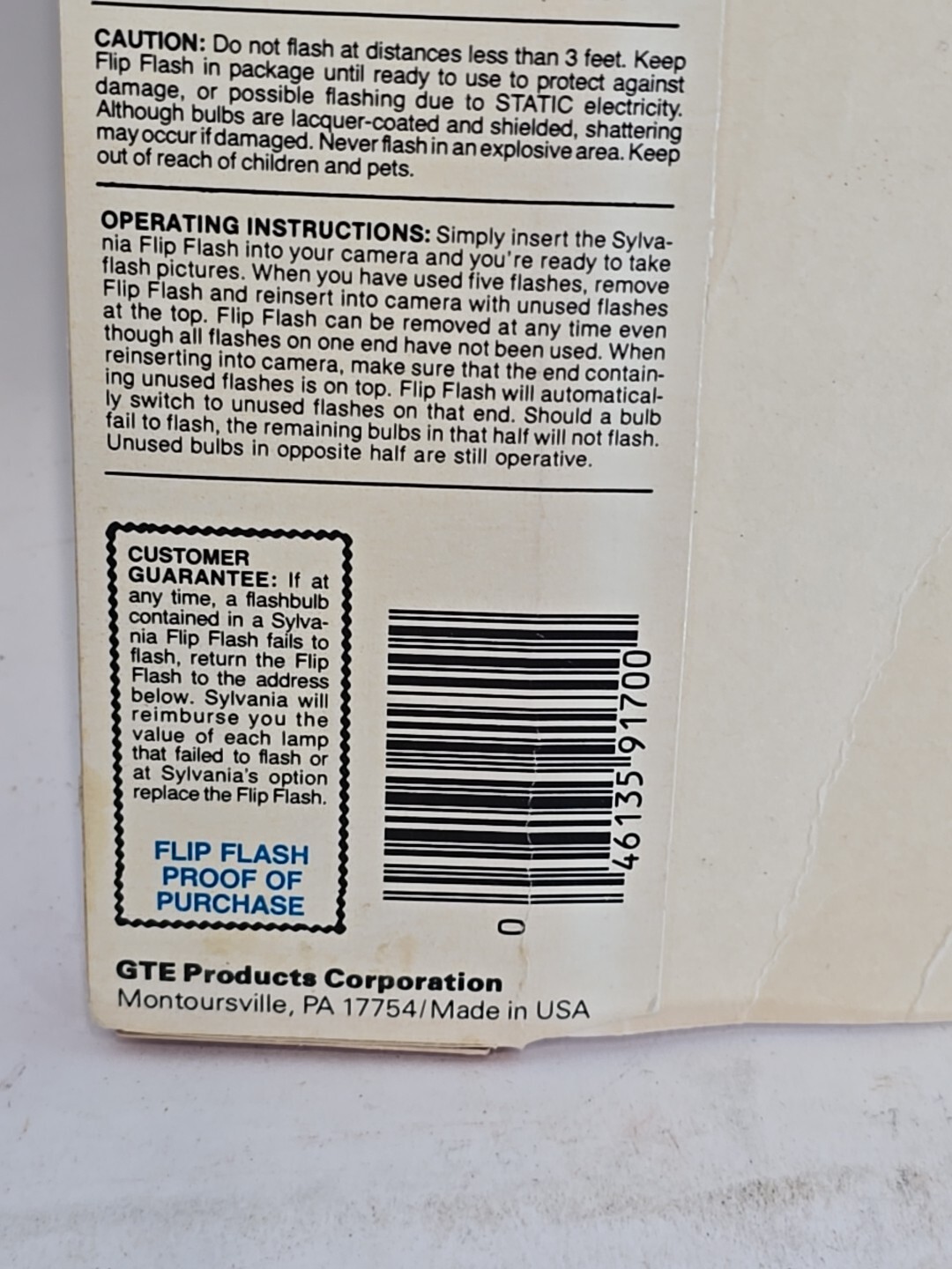 Sylvania Blue Dot Flip Flash Super 10 Flashes Sealed Collectible Package
