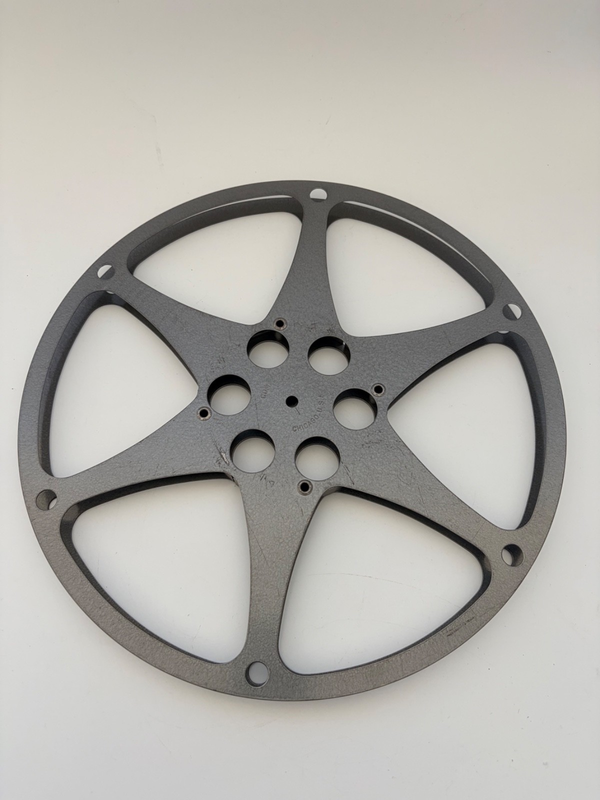 Vintage 16MM Metal Reel and Case Compco Bros. 1600ft
