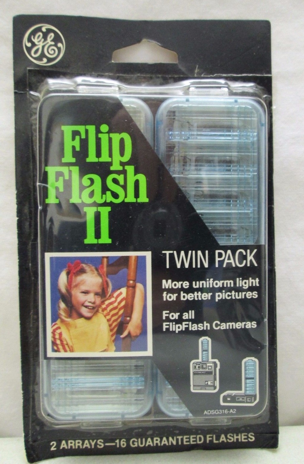 Vintage GE Flip Flash II Camera Flash Bulb Bar Original New in Package Twin Pack
