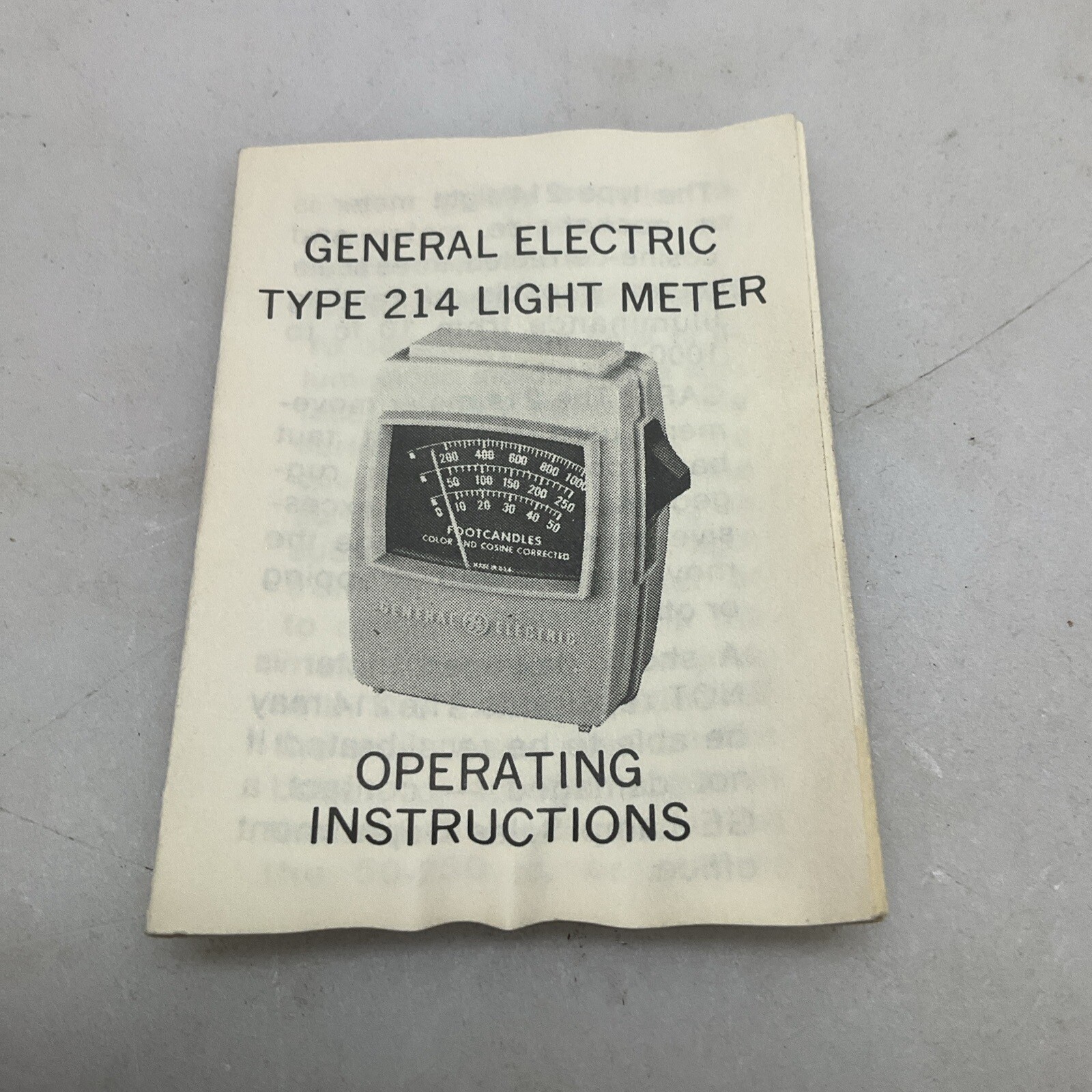 General Electric Vintage Triple Range 214 Light Meter