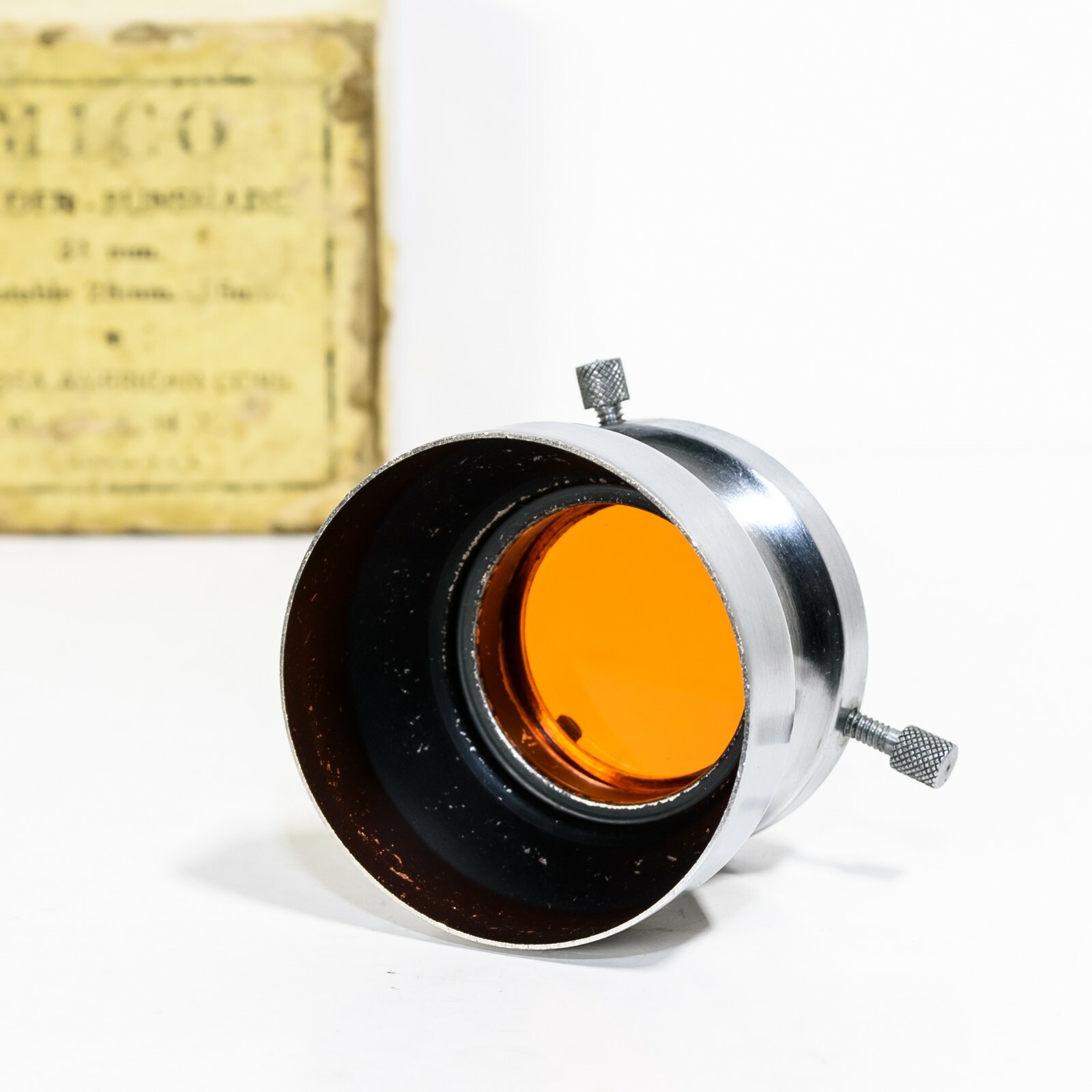 MICO (Mimosa American Corp.) Lens Filter Holder & Shade | Orange Filter | Excell
