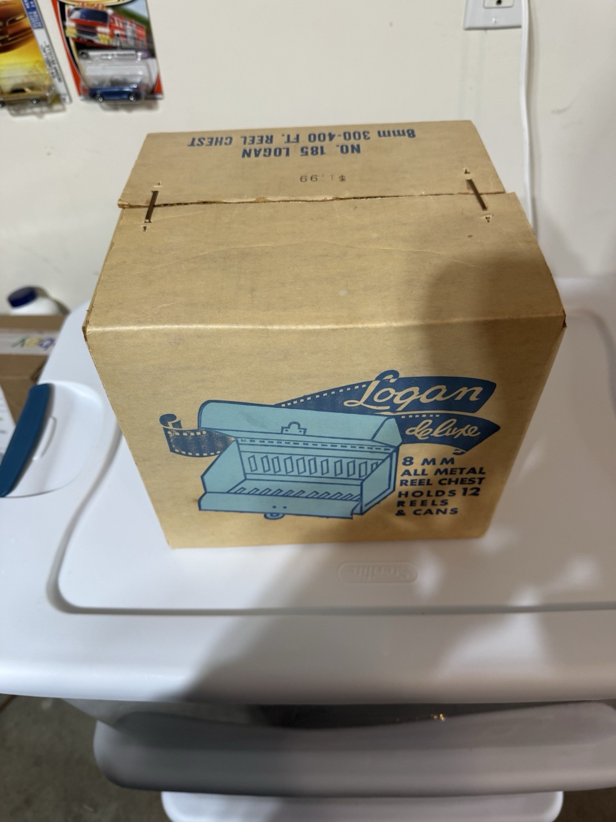Vintage Logan Deluxe Metal 8mm Film Reel Chest 12 Slots – New In Sealed Box