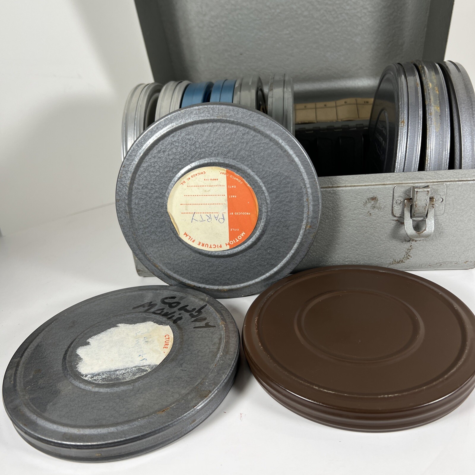 Brumberger Movie Case For 8mm Movies 5″ Canister Tins No Reels Or Film