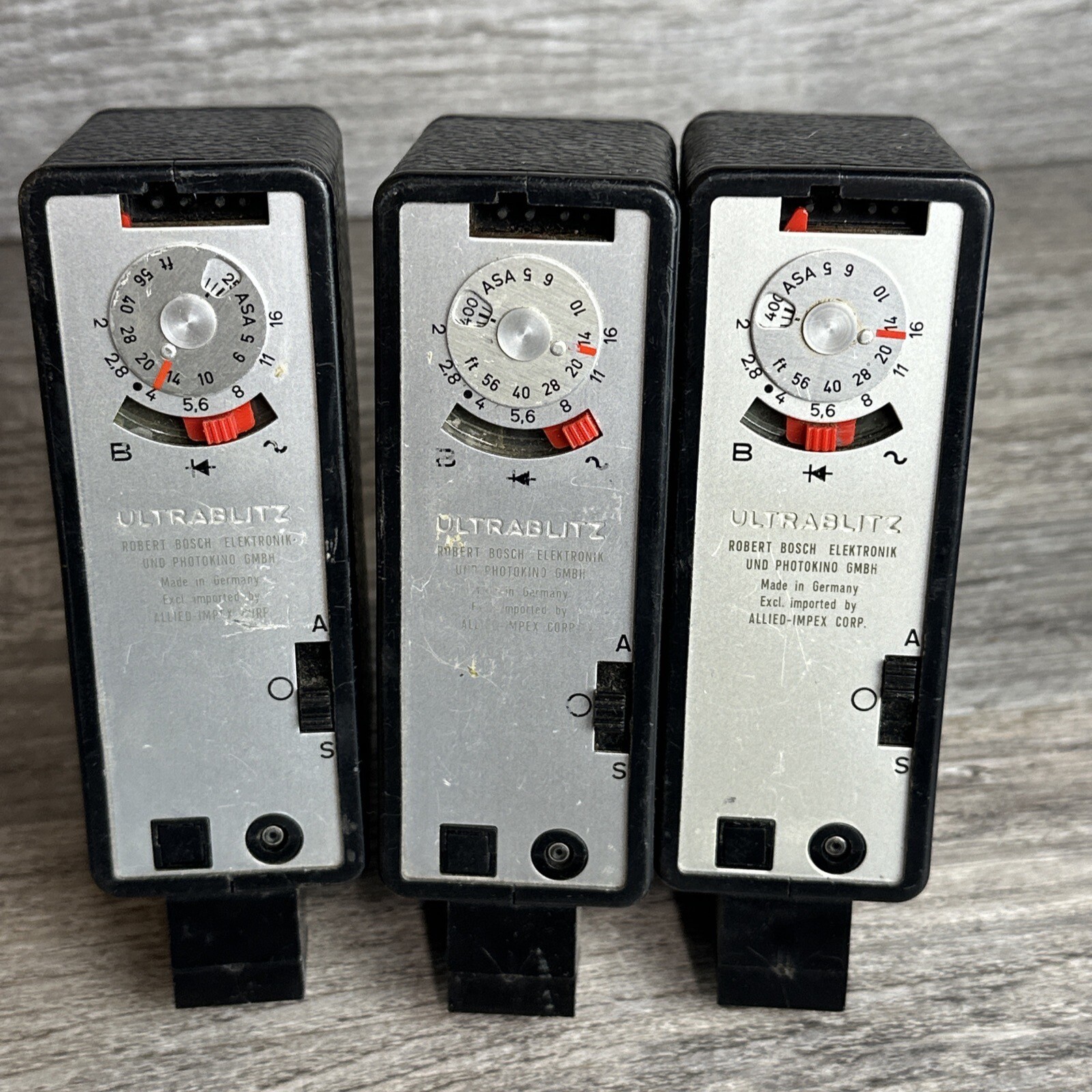 (3) Vintage Bauer E200 AutoBlitz / UltraBlitz Flash , Made In Germany