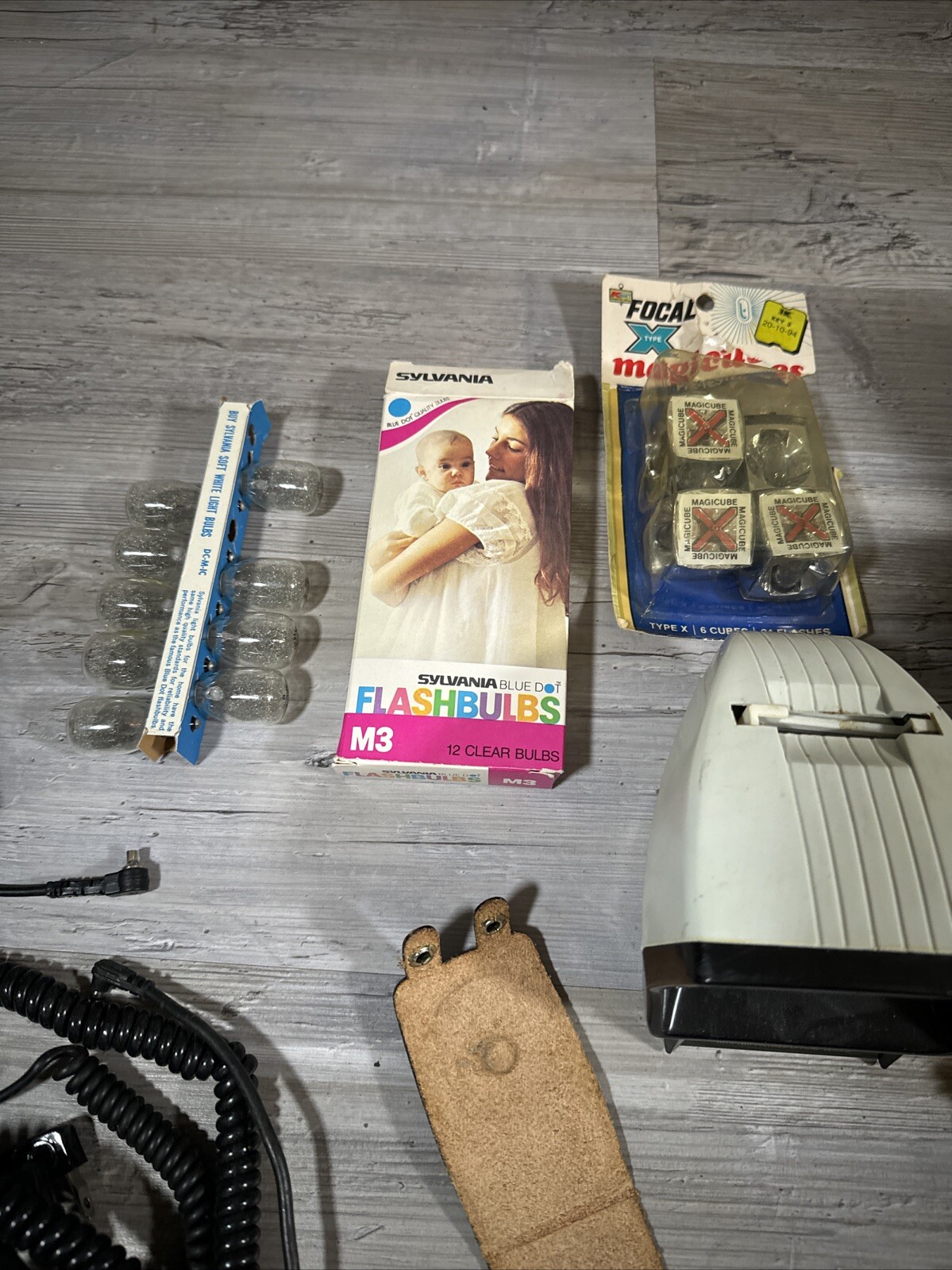 Vintage Camera Accessories Lot Lenses Caps Cords Viewers Handles Cases READ DESC