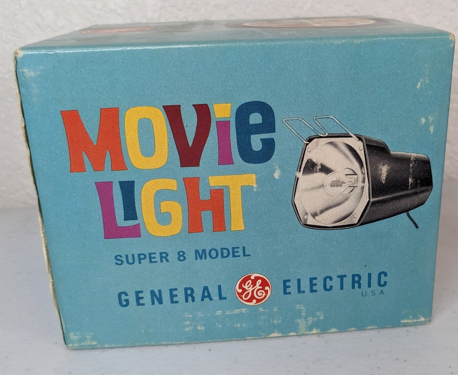 Vintage GE Mardi Gras Super 8 Movie Light MG-2C Tested Working w/Box Instruction
