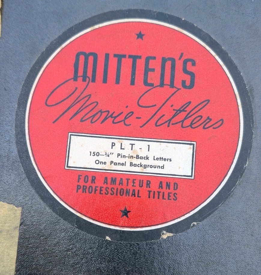 Vintage Mittens Professional Movie Titlers Pinless Lettering Set # PLT-1