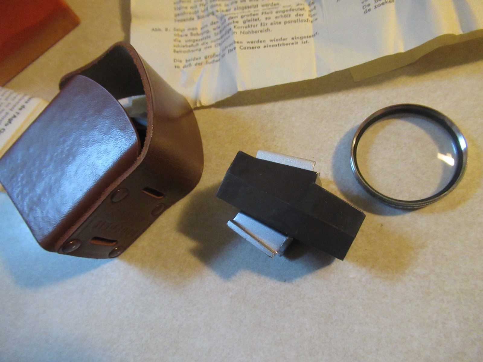 vintage AGFA Natarix Type 6710 viewfinder & Natarix lens 35.5mm w/original case