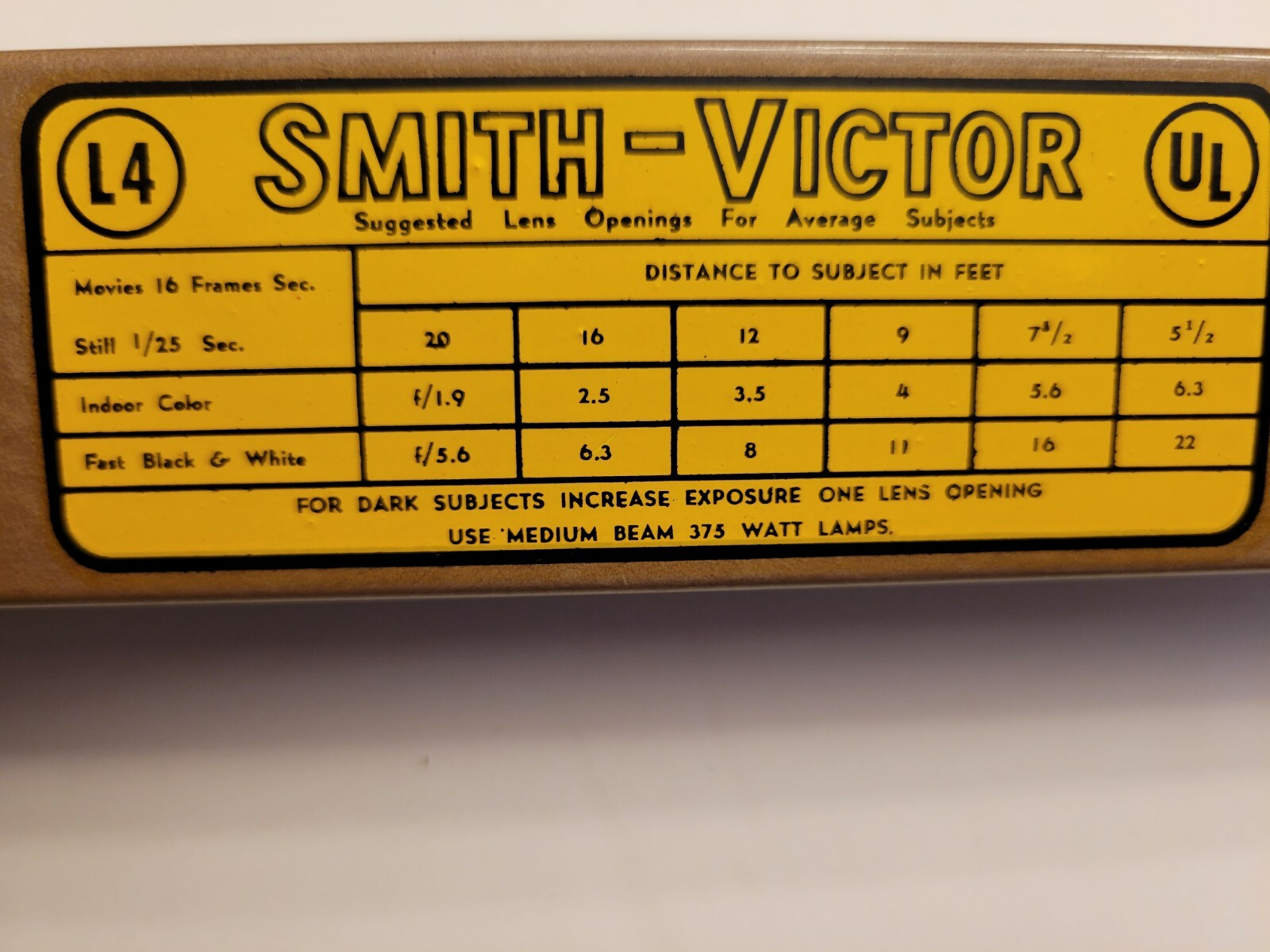 Vintage Smith-Victor Folding Barlight L4 with 4 Bulbs & Accessories – Works