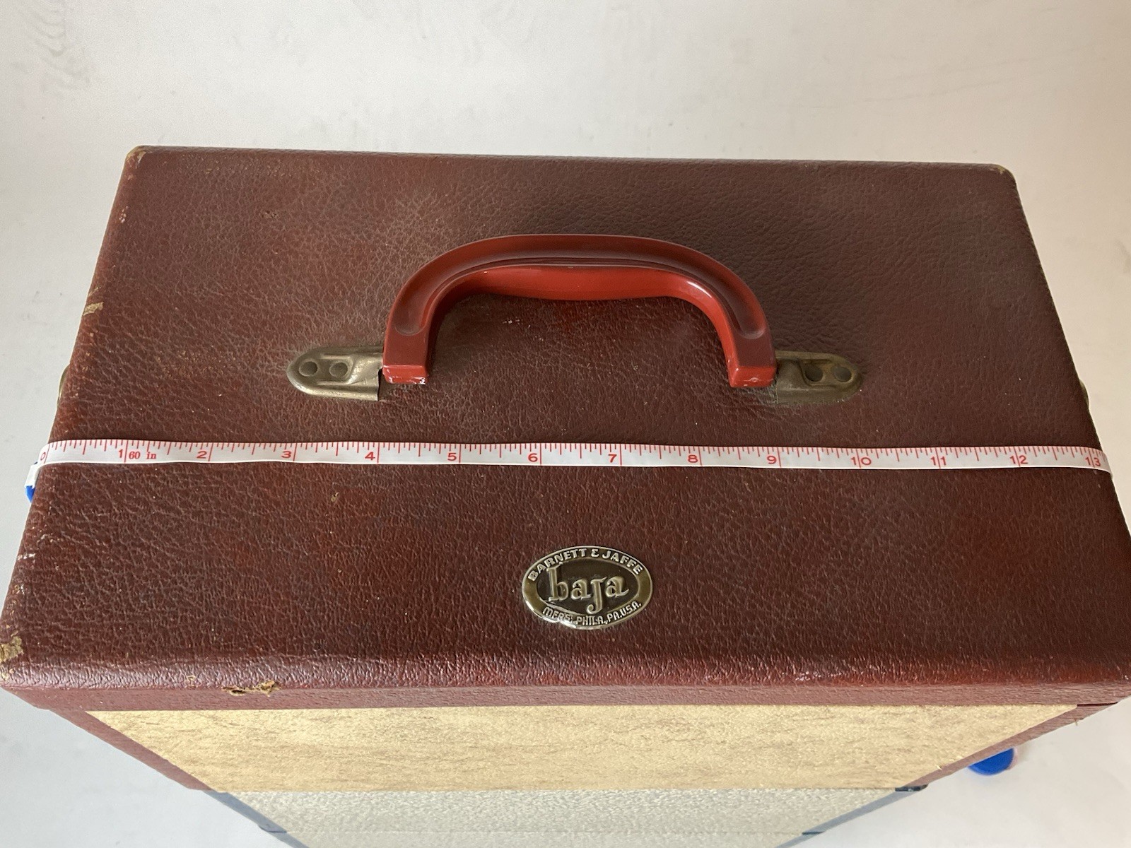 Vintage Barnett & Jaffe Baja Slide Carrying Case Red Blue 4 Level Stackable