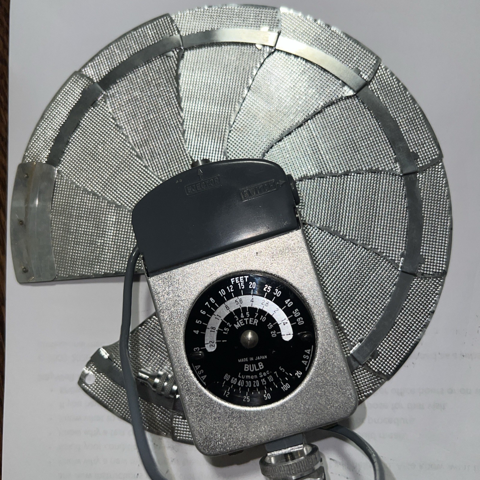 Vintage Camera Fan Flash Baby Blitz Pocket Fan Flash San-ei Sangyo Not Tested