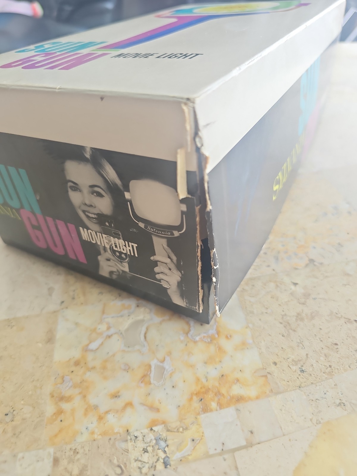 Sylvania SG-1 Sun Gun Movie Light Original Box Tested Working Manual VINTAGE