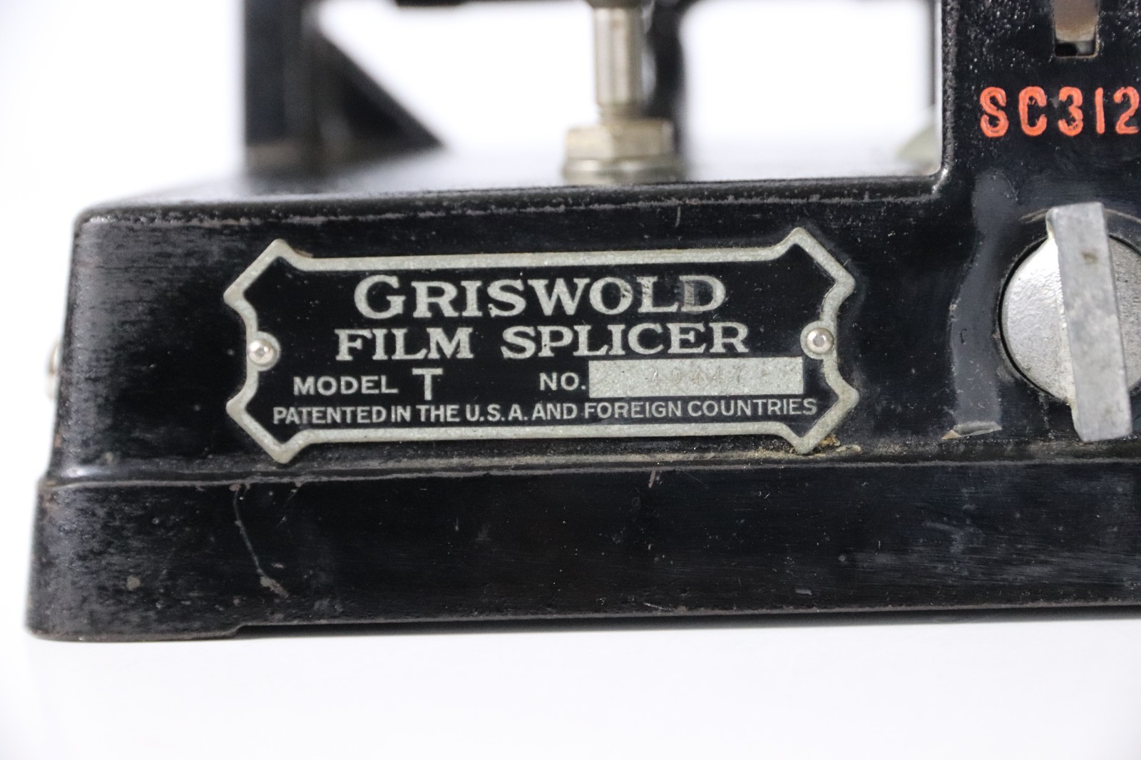 Griswold Model T Cast Iron Cement 35 mm Film Splicer 1920’s Antique