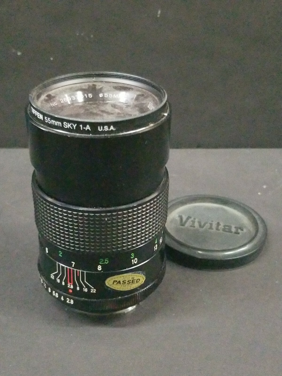 Vivitar Auto Telephoto 135mm F1:2.8 Mount 55mm + Tiffen Sky 1-A Filter