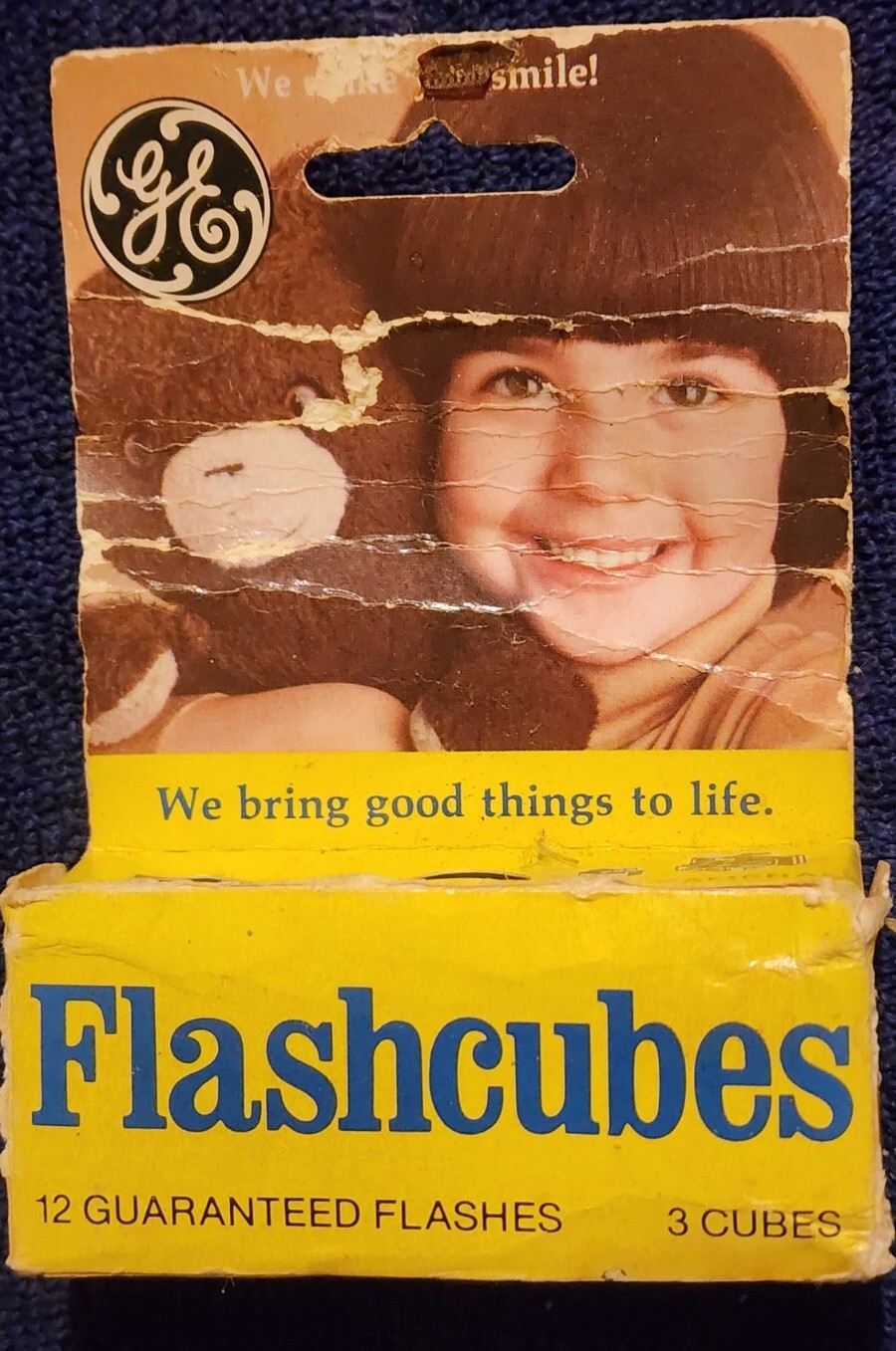 Vintage General Electric Flashcubes Pack of 3 Cubes 12 Flashes Made in USA