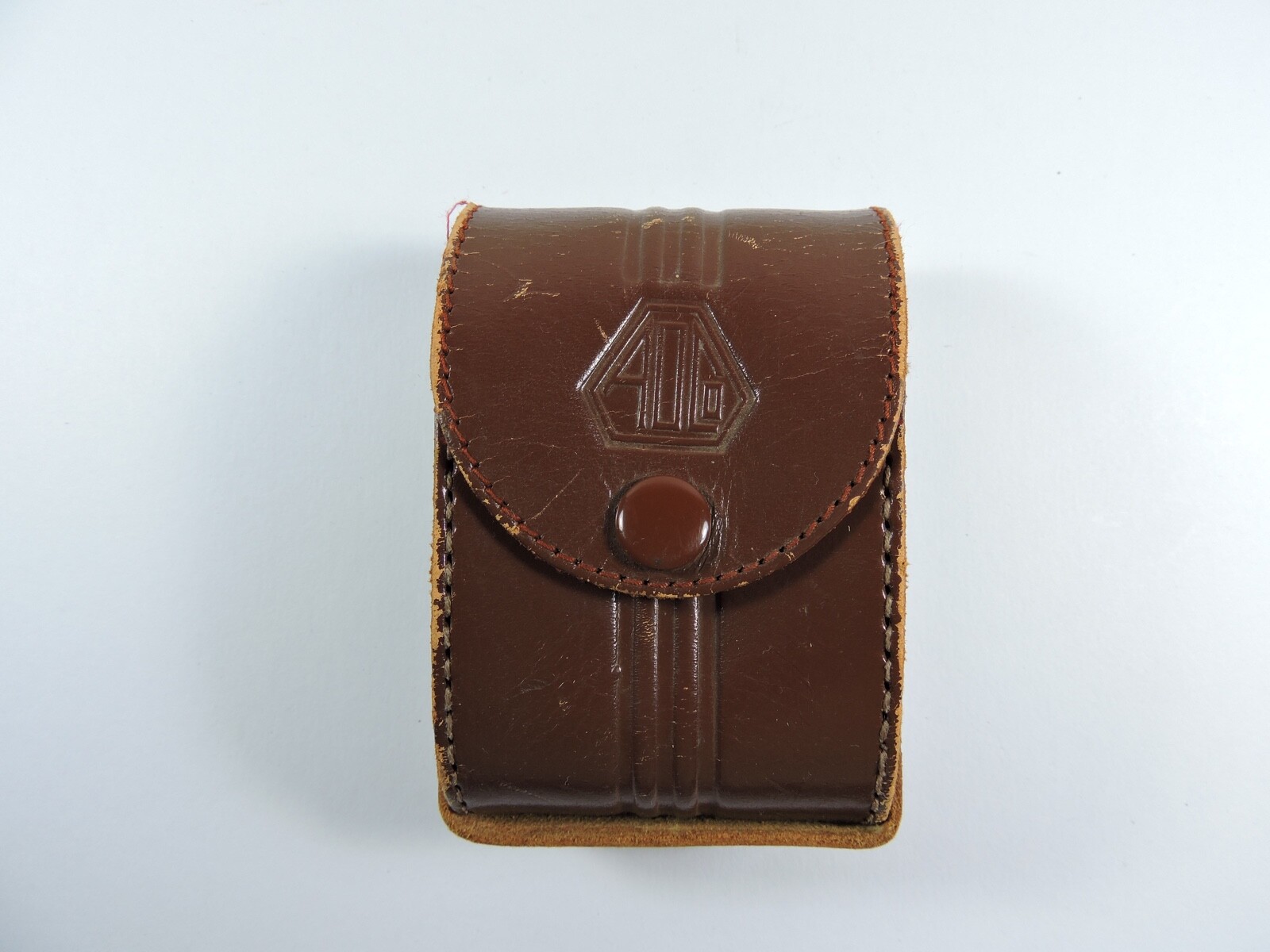 Antique Vintage Camera Lens Case – Brown Leather Case with Strap – AOCo.