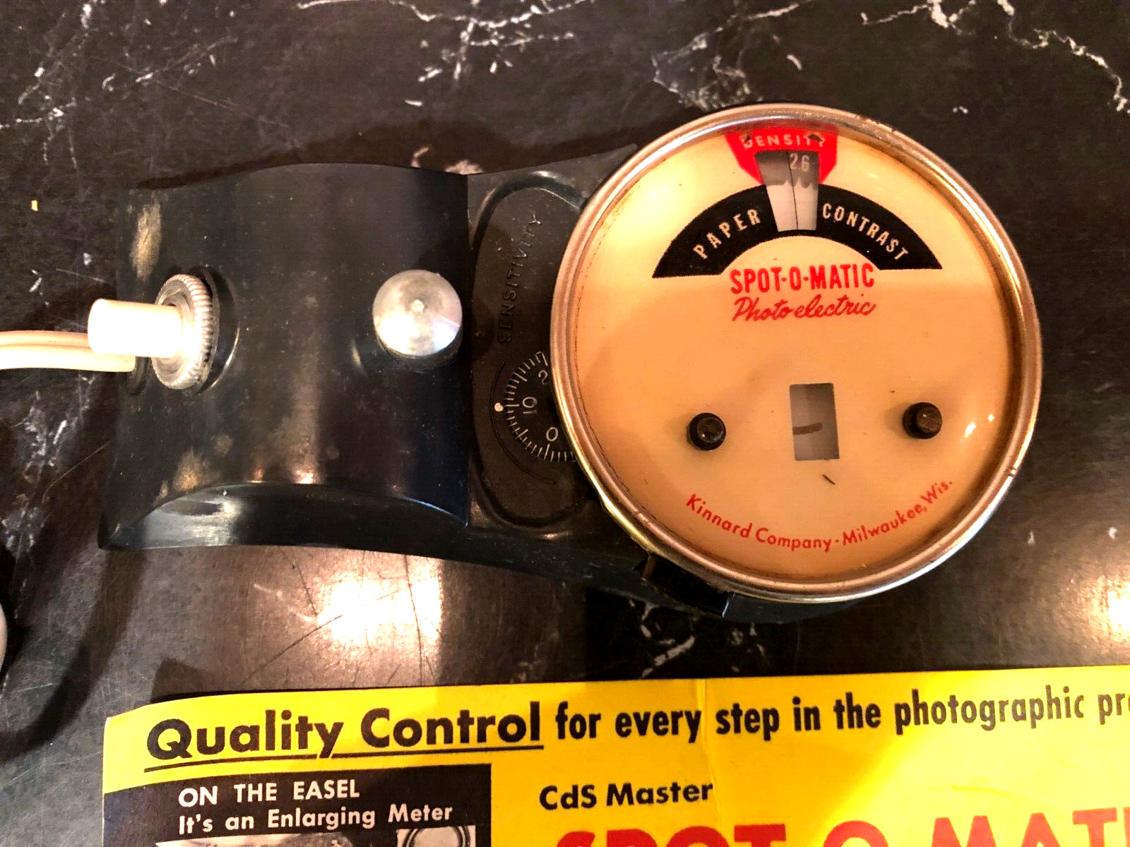 Photo-Electric Spot-O-Matic Photo ENLARGING Meter Vintage Kinnard Company