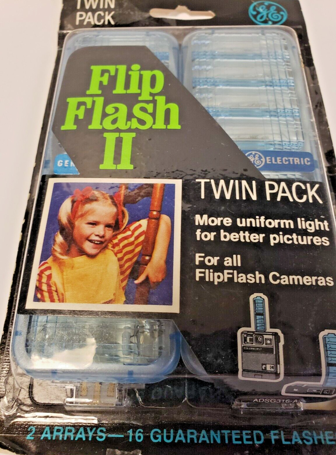 GE Flip Flash II Twin Pack 16 Bulbs Flash Packs For Flip Flash Cameras NOS