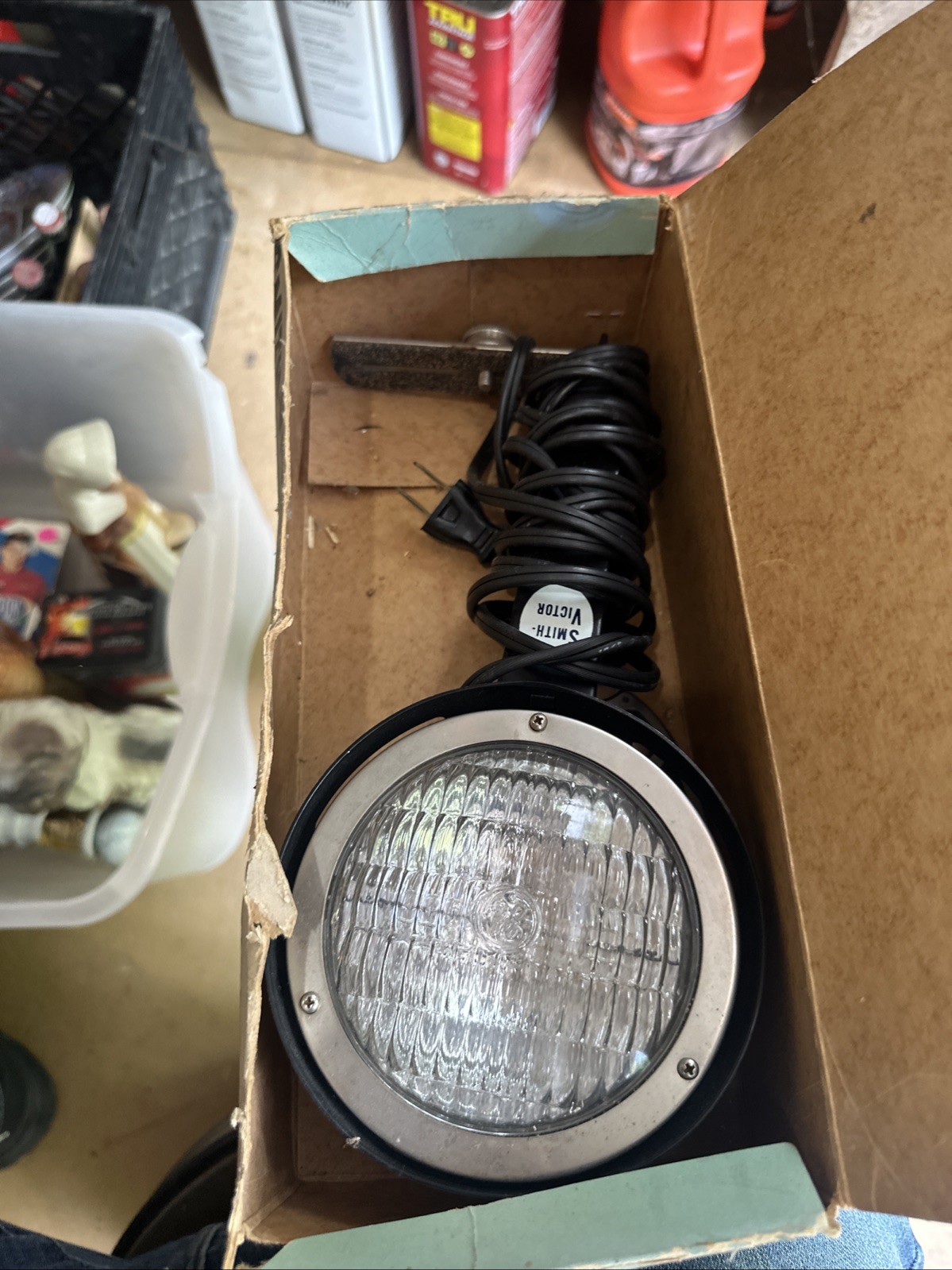 Vintage 60s Smith-Victor Compact Movie Light, Sealed Beam DWA Lamp, Made in USA