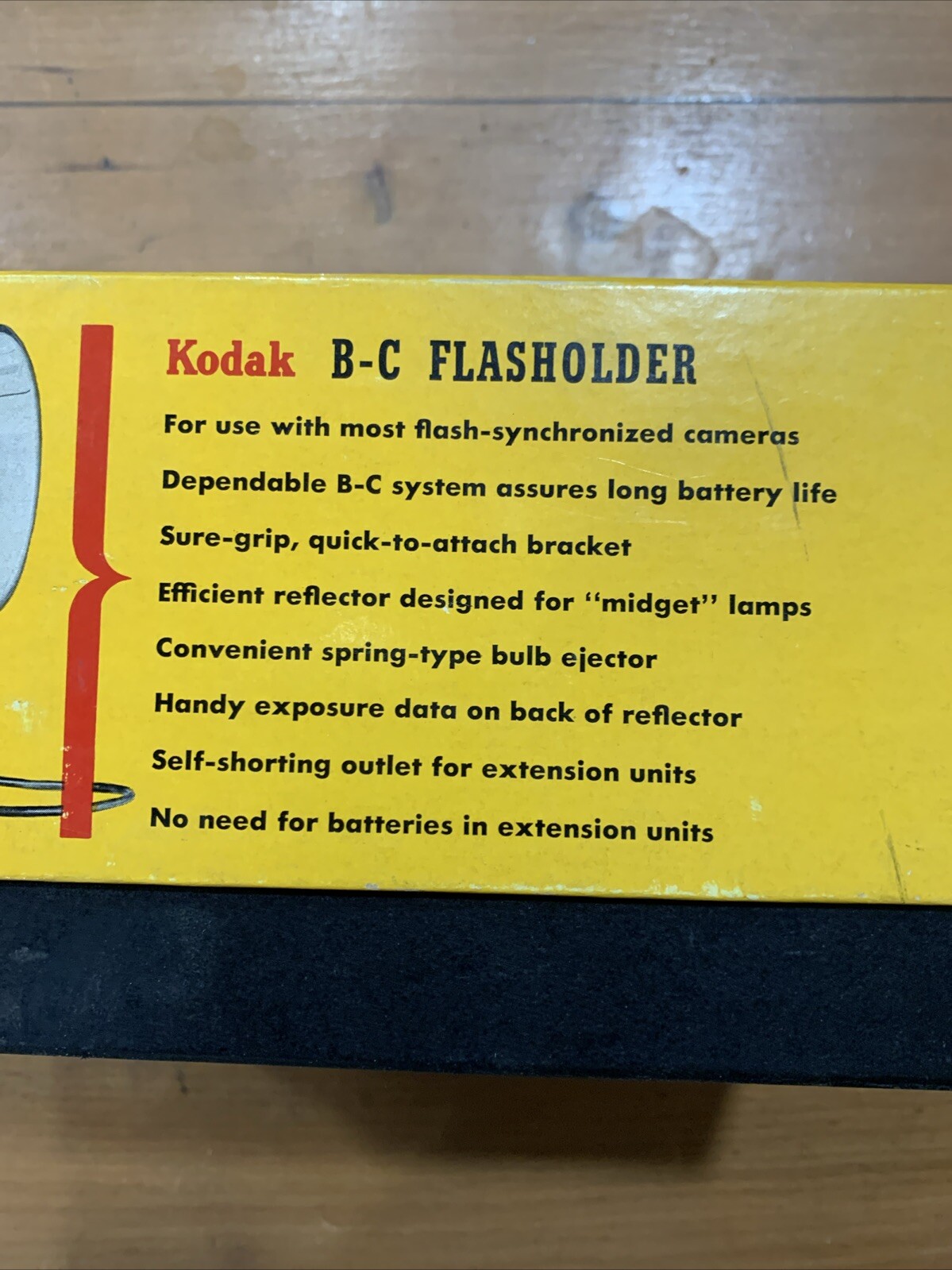 Vintage Kodak B-C Flash Holder +camera filters W/ Original Box- Untested, As-Is