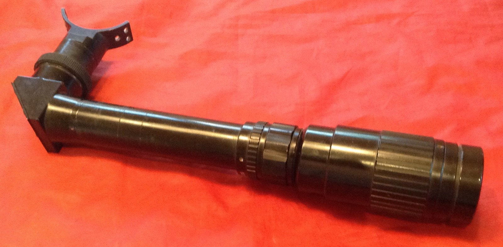 Large Unbranded Cine Camera Lens Elbow Reflex Viewfinder Eclair Mitchell ARRI ?