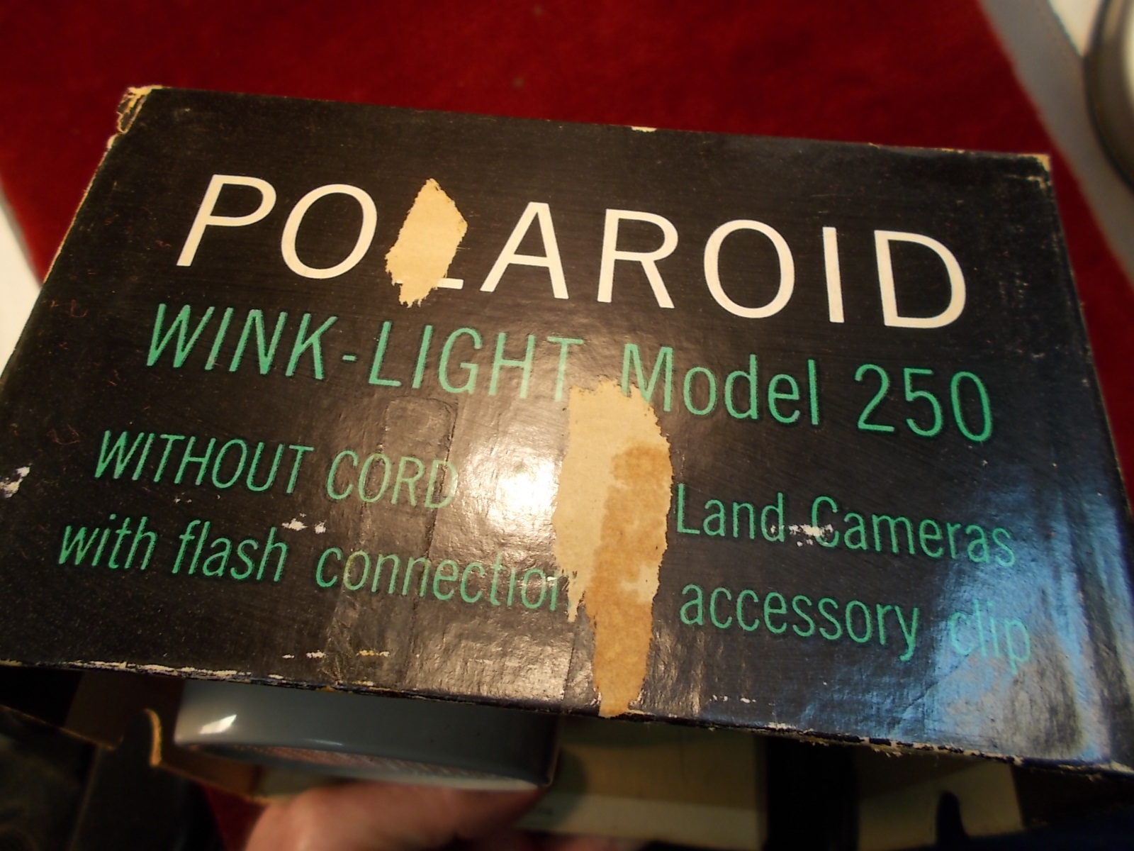 #257 ESTATE FIND, OLD VTG POLAROID WINK-LIGHT FLASH KIT, LAND CAMERAS, NEAR MINT