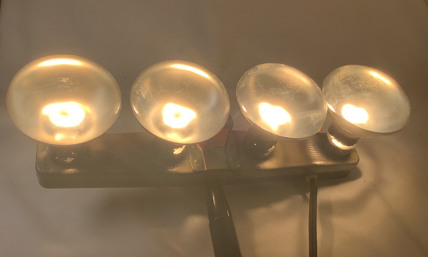 Vintage Keystone Movie-Lite Boston Working 4 Light Movie Film Lighting W/ Bulbs