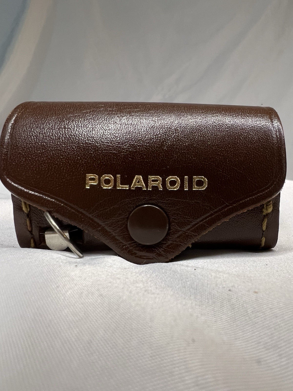Vintage Polaroid Len Kit Leather Case with Measuring Tape