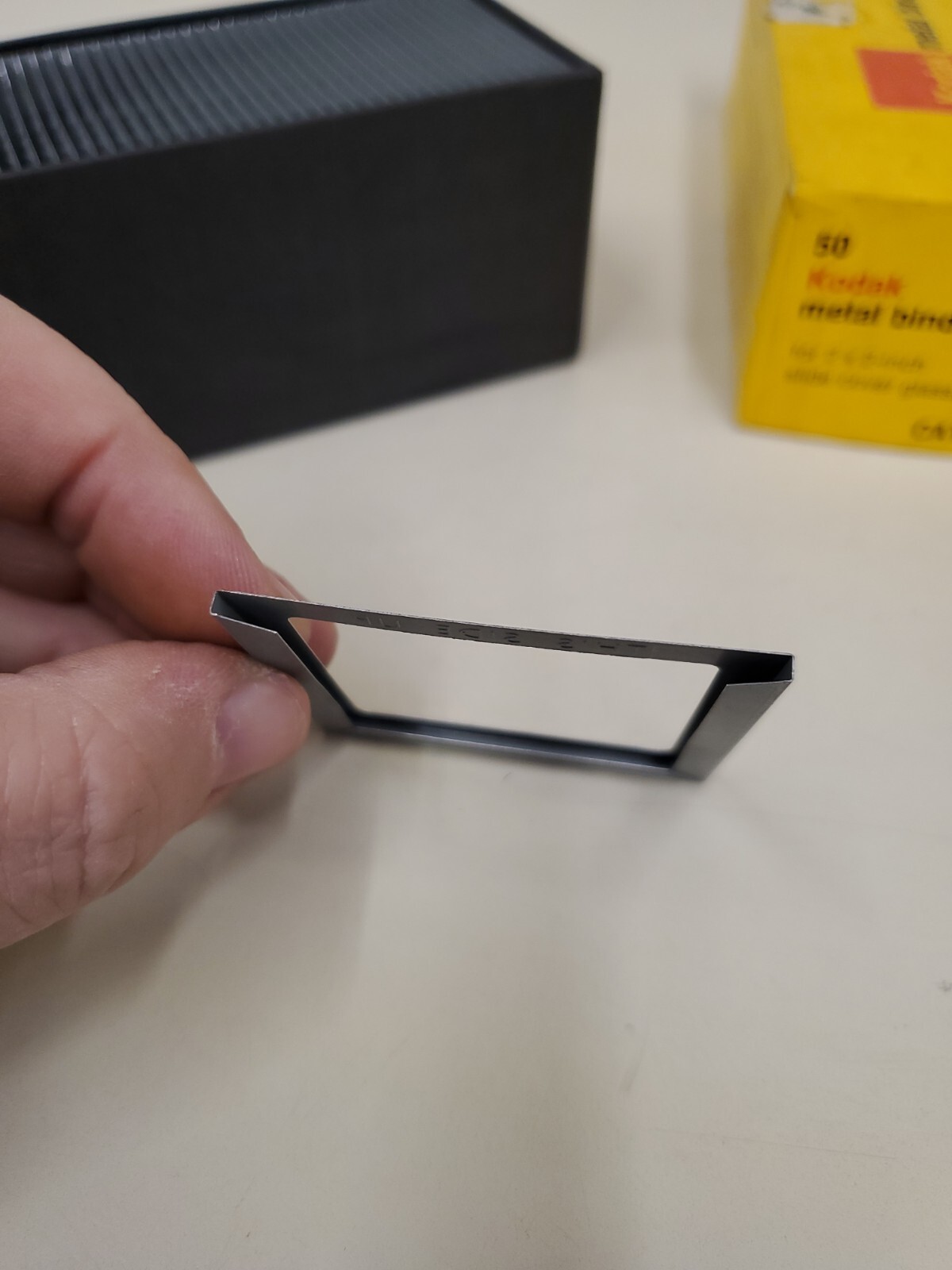 Kodak Metal Binders for Slide Cover Glass 2″x 2″ Thin Box of 50. GD4