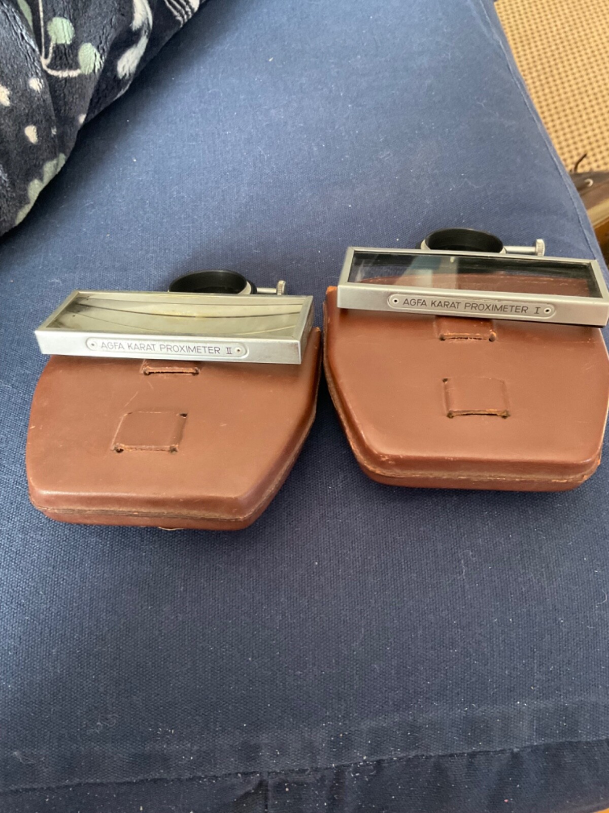 VINTAGE AGFA KARAT PROXIMETER I & II CLOSE UP LENS + LEATHER CASES — CLEAN