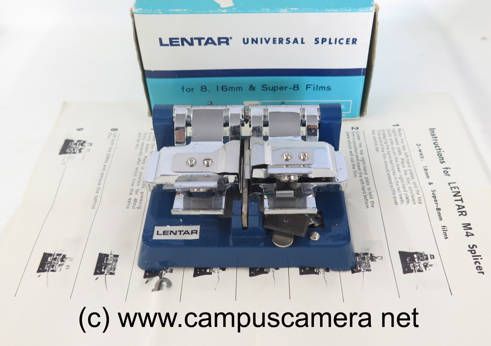 Lentar Universal Film Splicer (Model M4) for 8mm, Super 8, and 16mm movie film