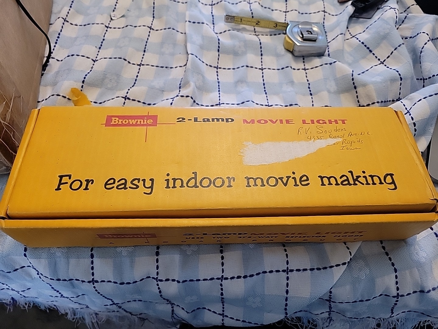 Vintage Bell & Howell 2 Lamp Movie Light Bar w Handle – Tested – #28801