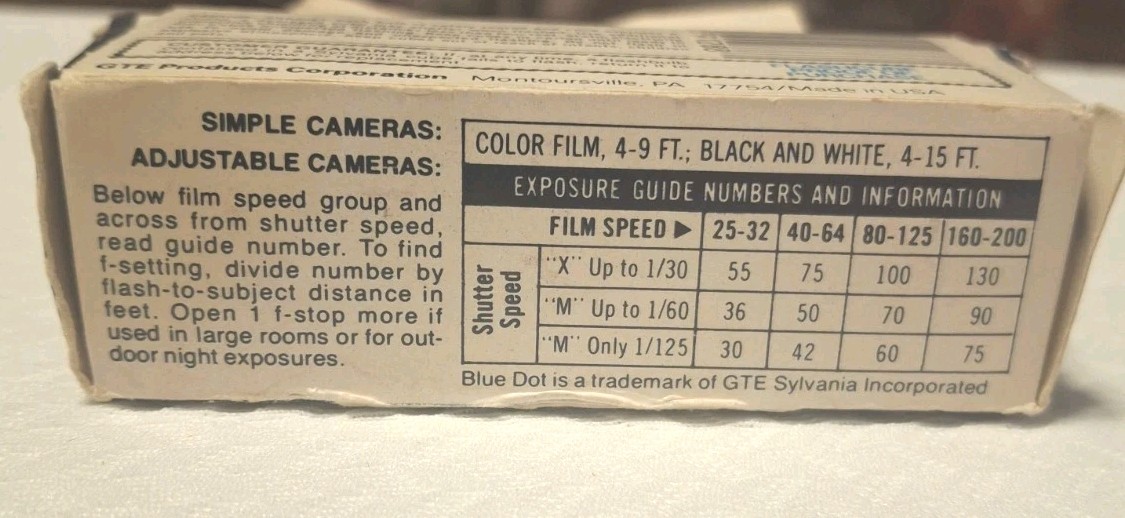 Vintage Sylvania FlashCubes Flash Cubes 3- Pack (12 Total Flashes)