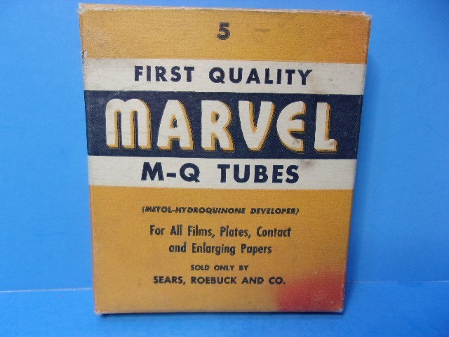 Antique Lot of 4 Boxes of Developing Powders Glass Tubes Photography Supplies