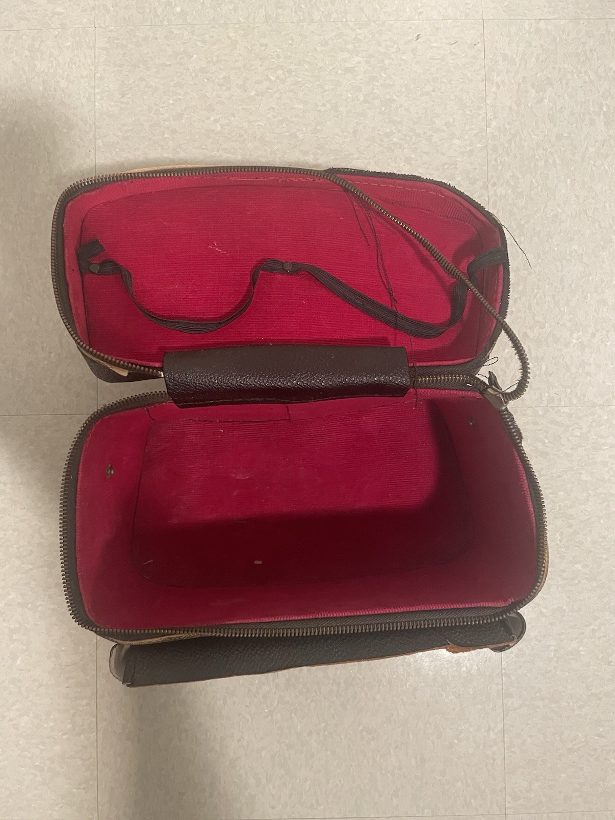 Kalimar Kali Bag Camera Black Leather Tweed Case Bag Rare Vintage