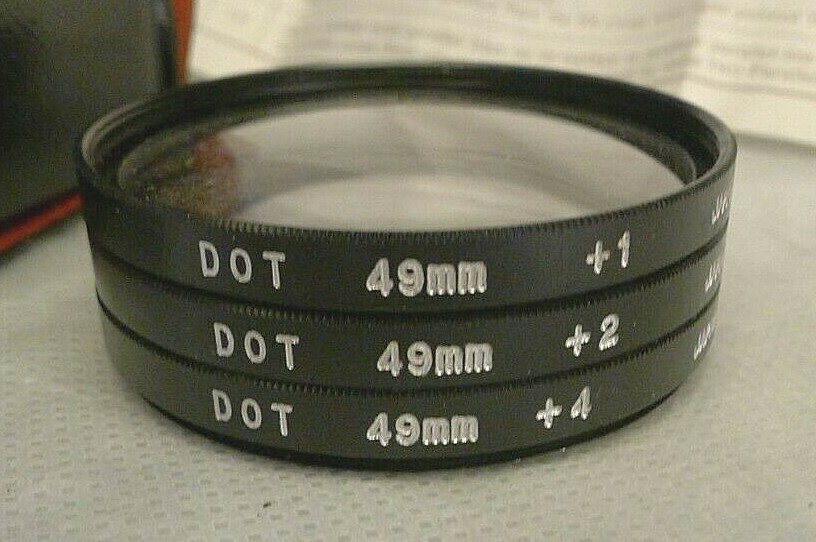 49mm Close-Up Lens Set by Dot Line Corp DL-0991 NOS NEW with Case & Package