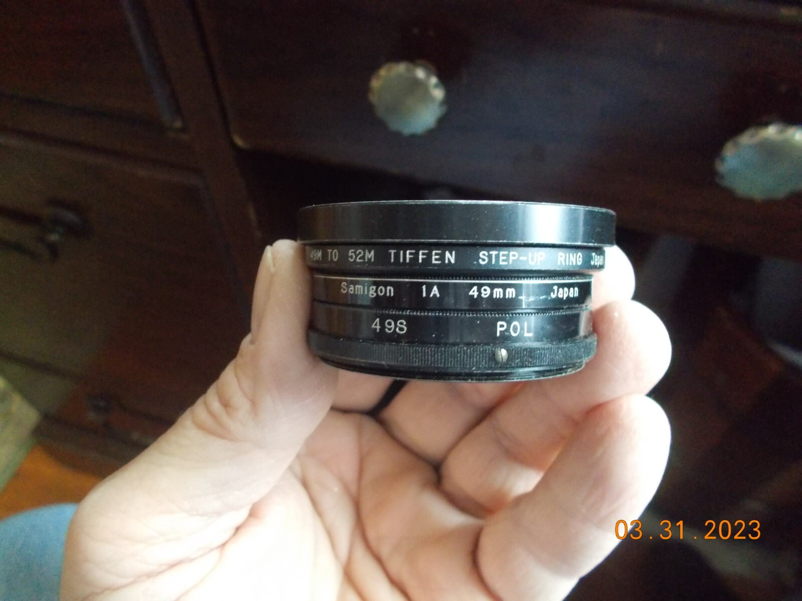 49mm Samigon 1A Filter + 49mm POL Filter + 49 to 52mm Stepup Ring All Japan
