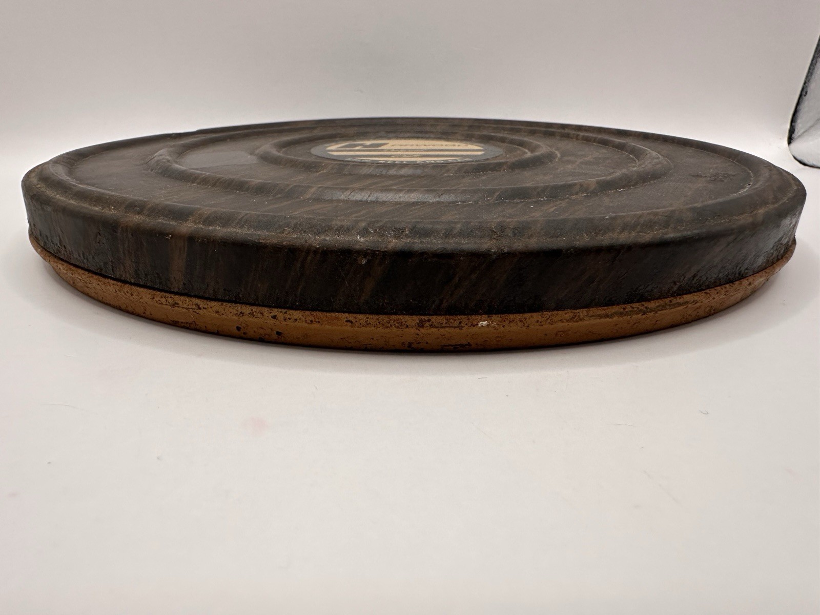 Vintage Harwood Empty 8mm Film Reel Can Faux Wood Flip Top Dual Take Up