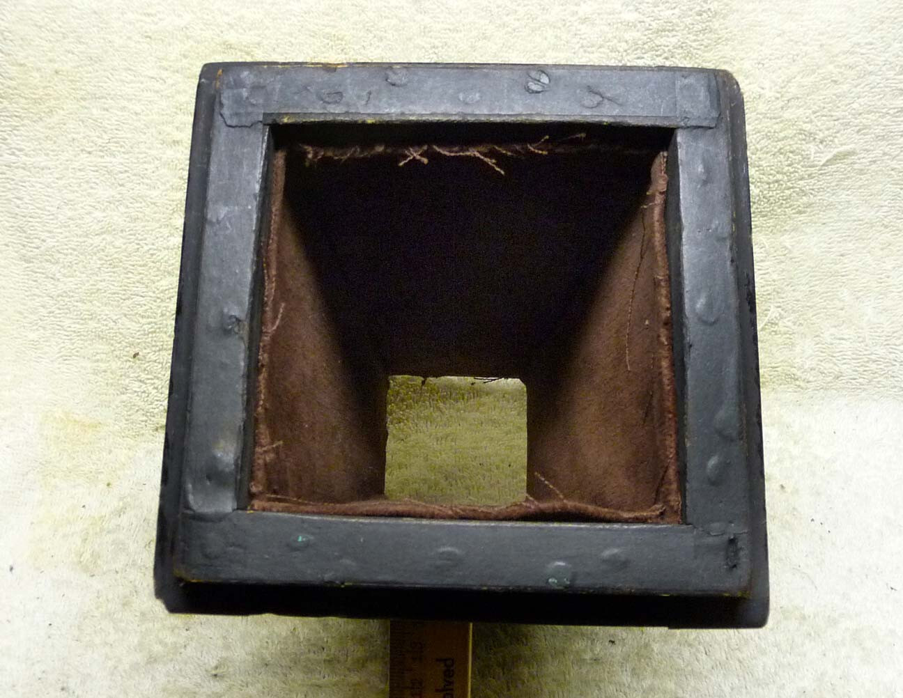 RARE Antique Large Format VIEW Camera WOOD Lens Cone TOP HAT Extension.Close Up?