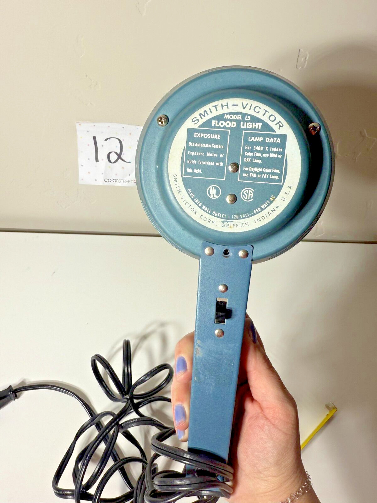 Vintage Smith Victor Flood / Spot Light Hand Held Model L6 Movie Light