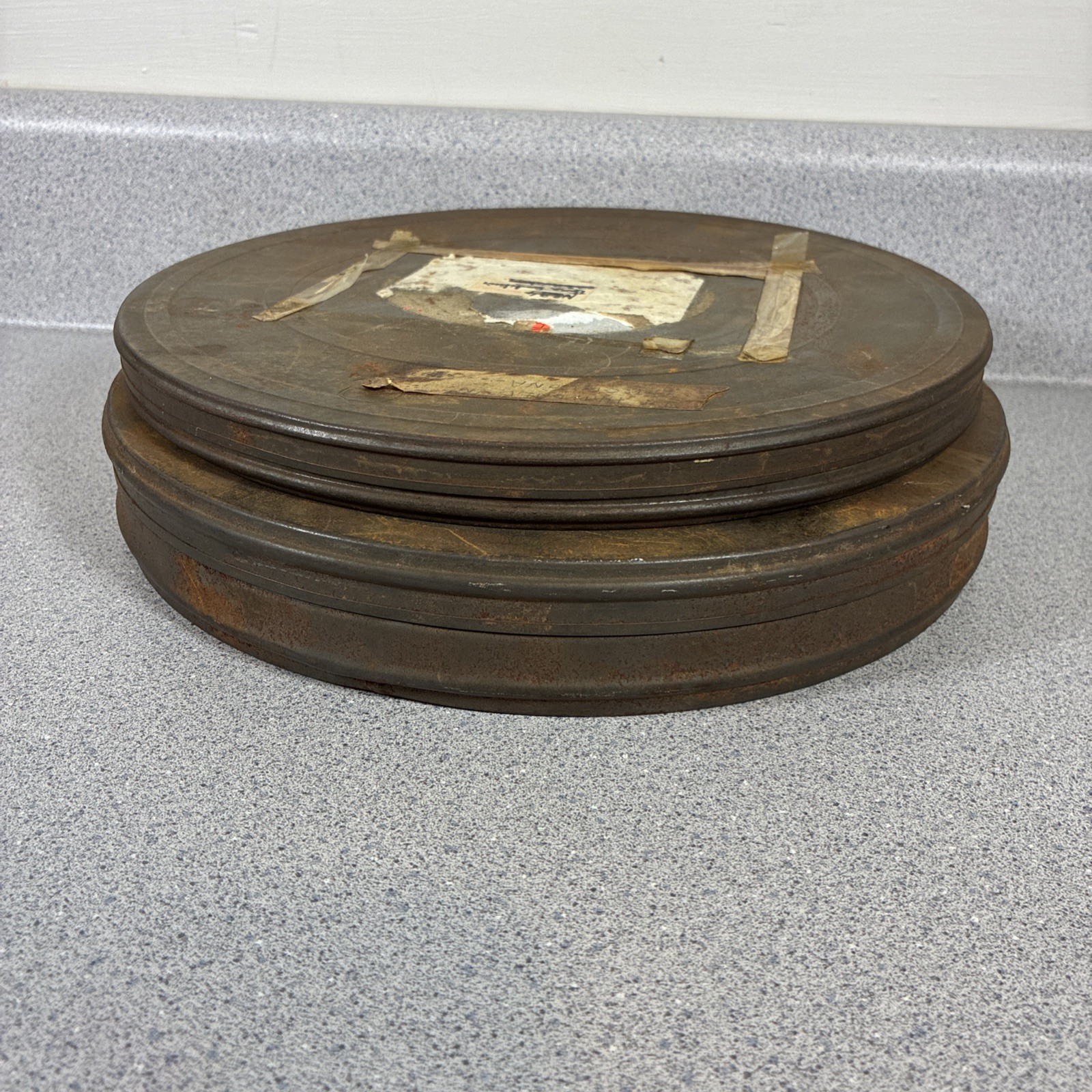 Vtg Eastman Kodak Metal Film Canister 35 Mm Movie Real Tins Goldberg Bros Reel