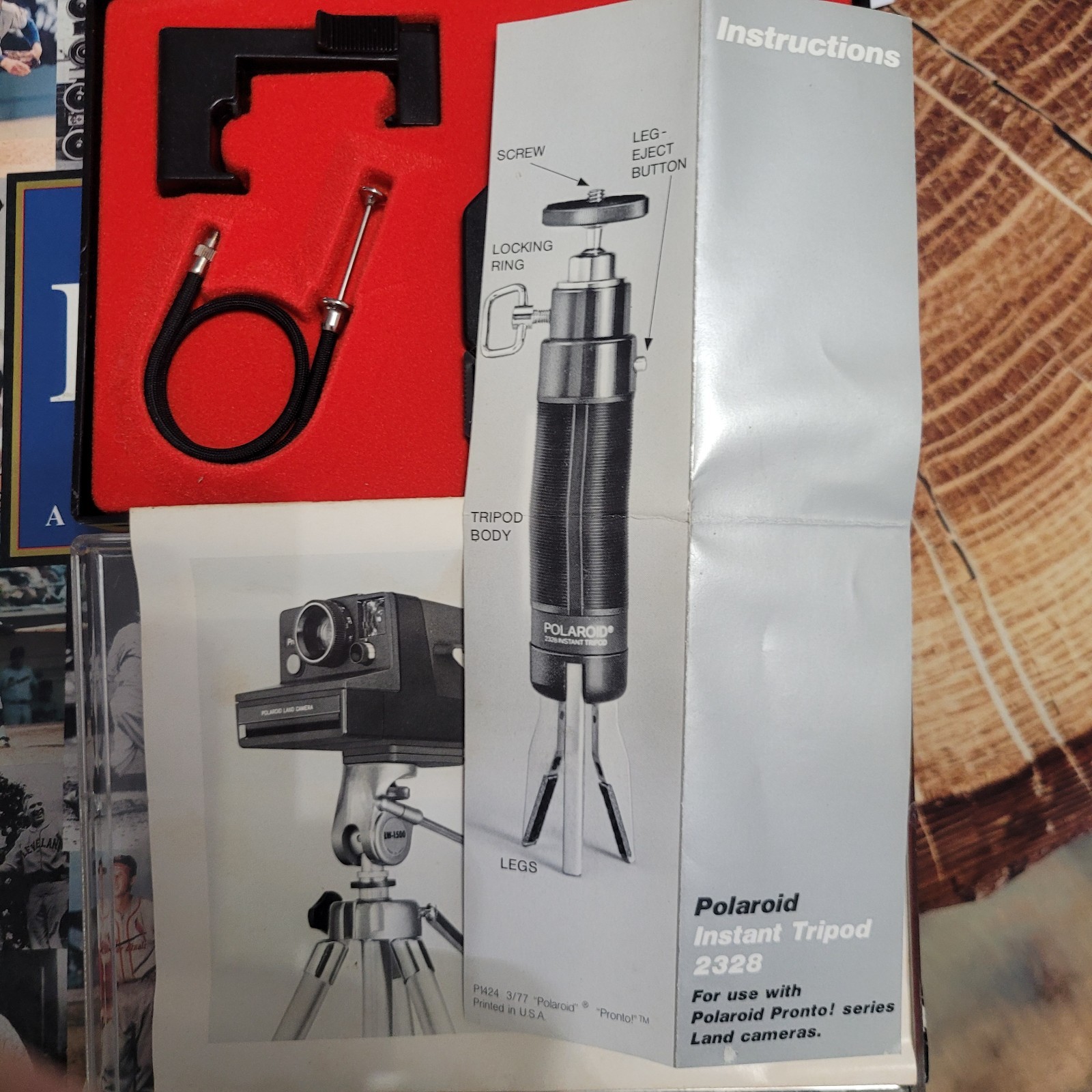 Polaroid Pronto Accessory Kit 186 Timer Cable Release Holder Tripod Mount vtg