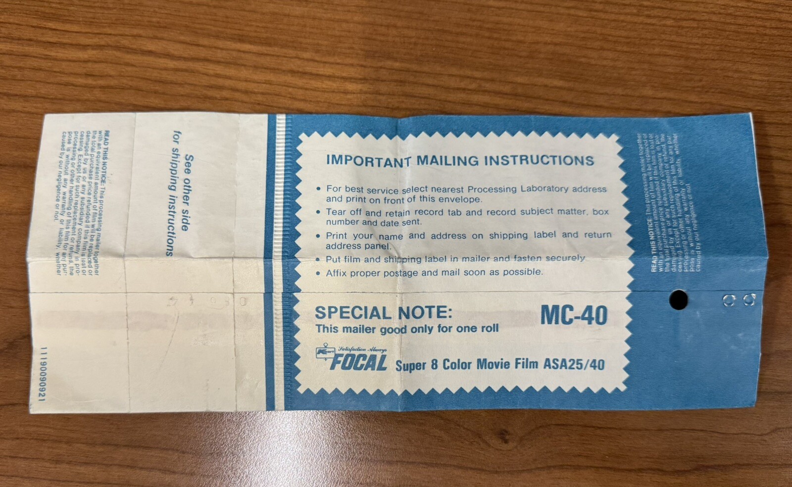 Vintage Kmart Focal Processing Service Film Envelope Ephemera
