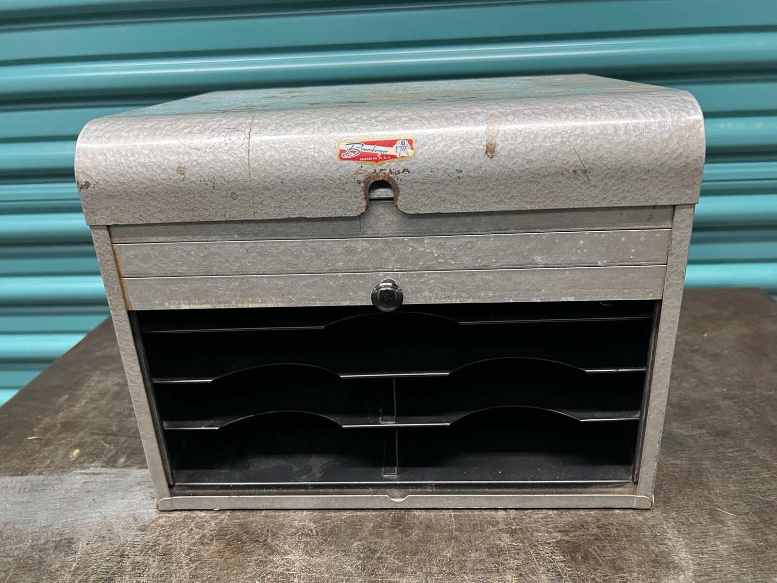 Vintage 50s 60s Brumberger Dark Room Roll Top Storage Box – Made in the USA