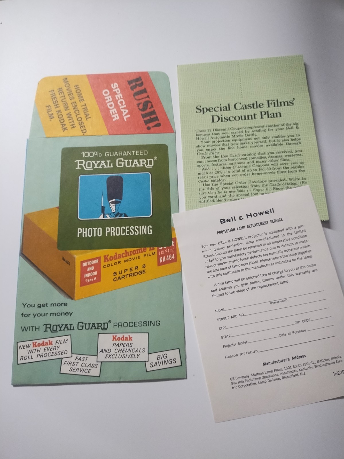 Vtg 1971 Bell & Howell 8 Full Color Title Cards Home Movies Intermission & More