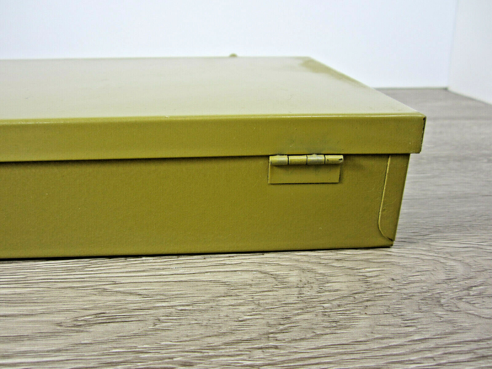 Metal Storage Green Vintage Slides or Coin Collection Photography Lid