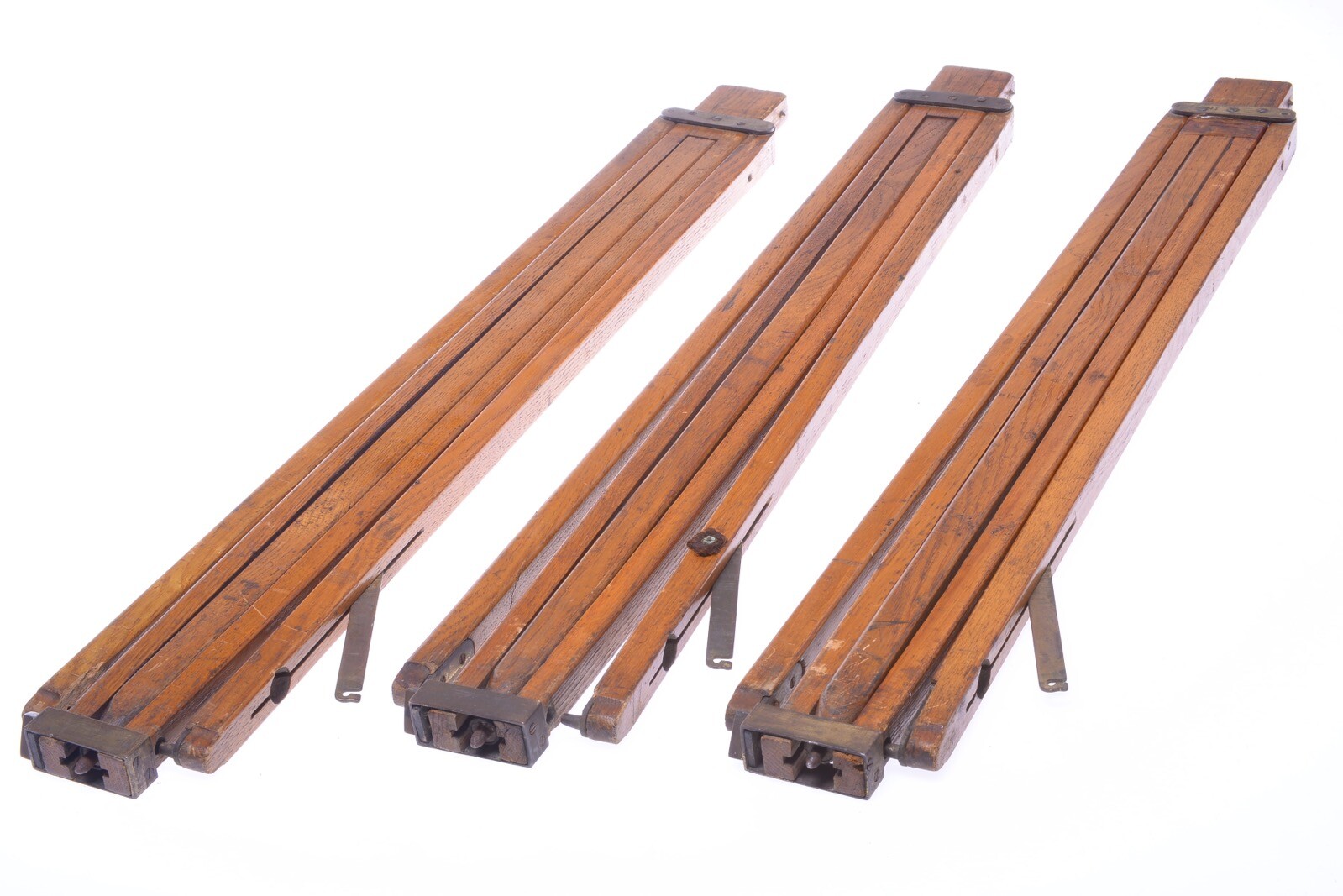 ✅ ANTIQUE WOOD TRIPOD 144CM, 56.69″ THORNTON? ROSS? LANCASTER? FIELD CAMERAS