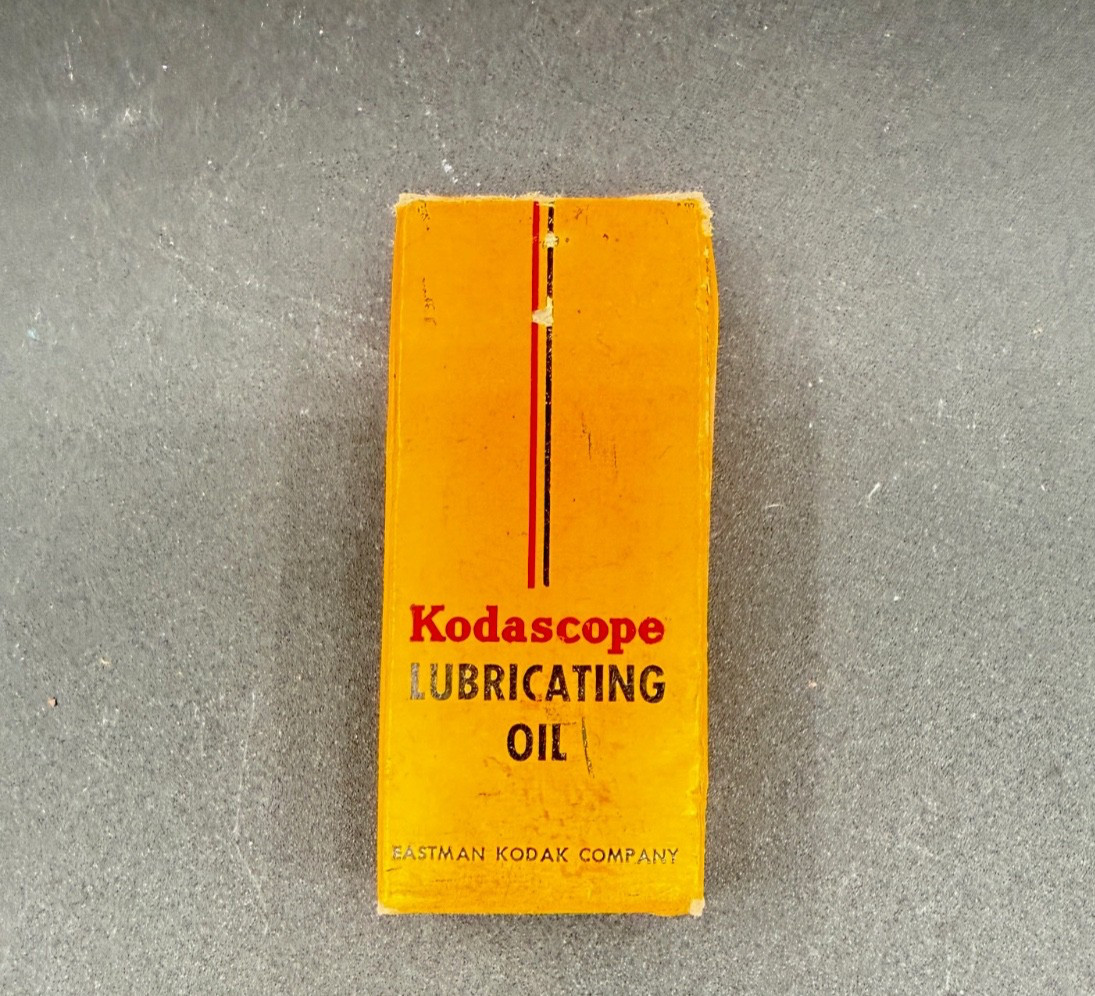 Vintage Kodascope Lubricating Oil Eastman Kodak, Full Bottle In Box