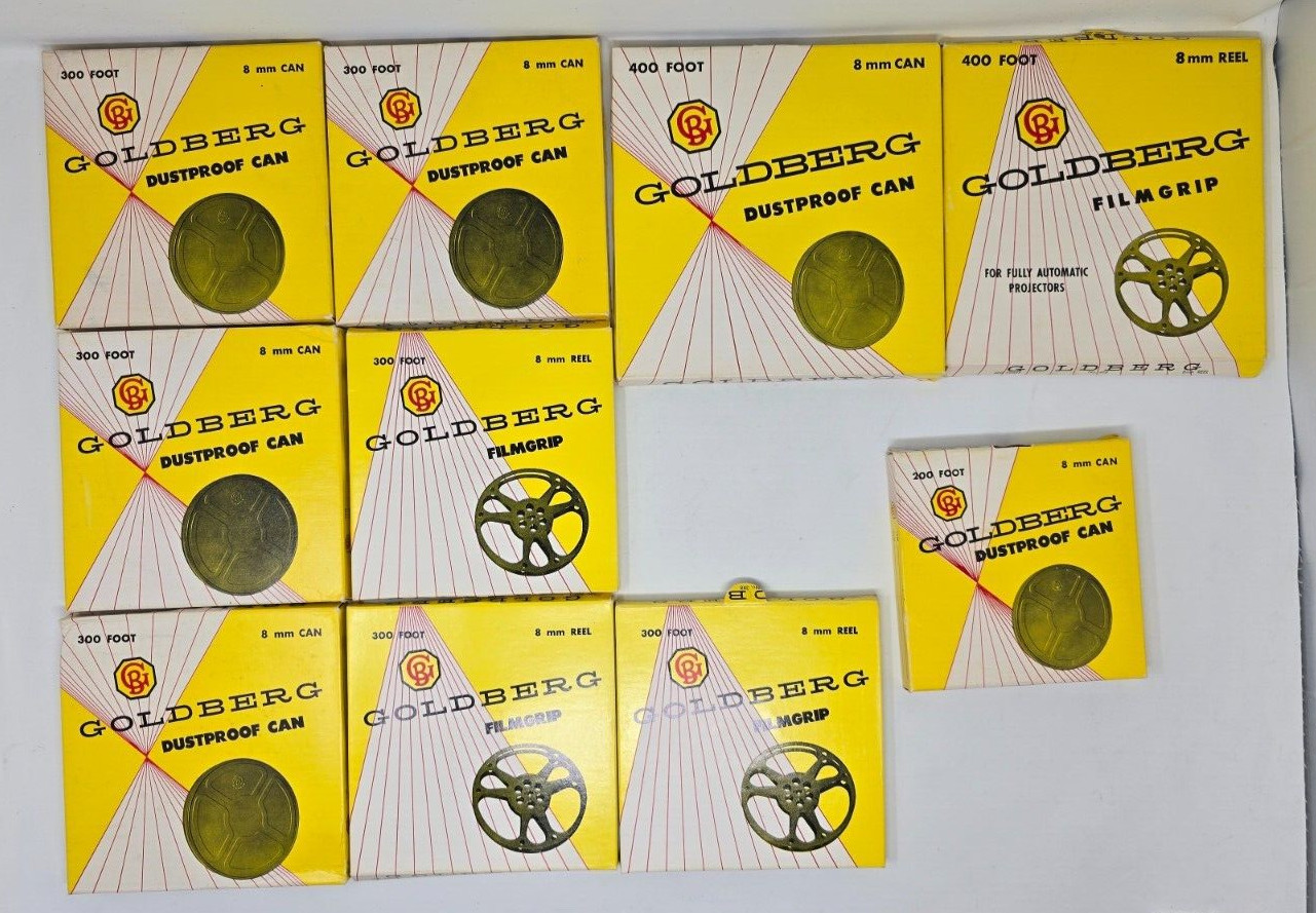 Vintage Goldberg Film Dustproof Cans and Film Grips – No Film Included