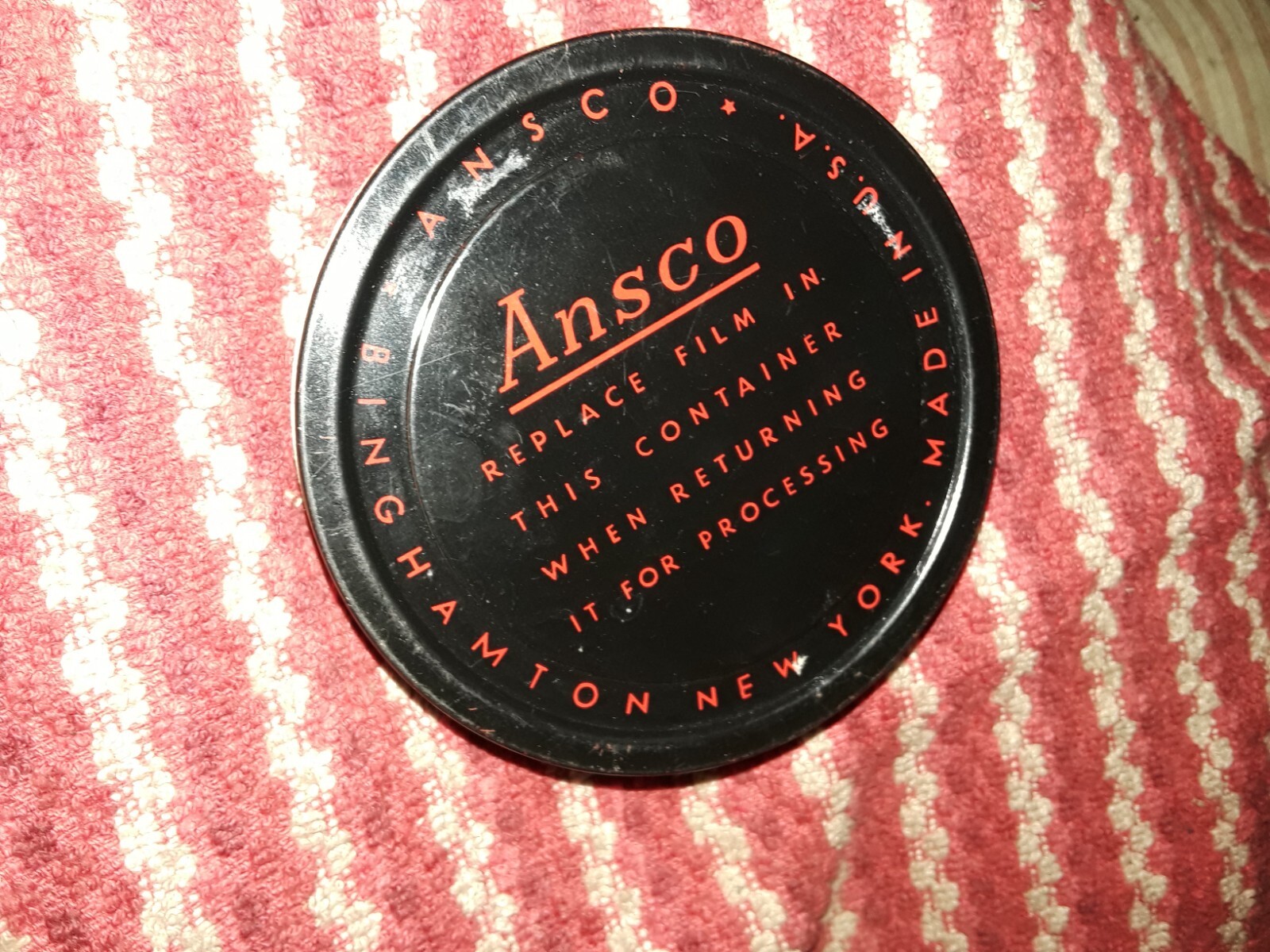 Vintage ANSCO Movie Film in Can sealed from developer